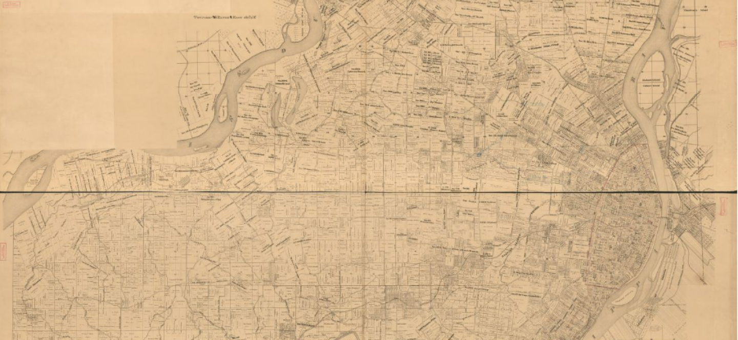 1869 Map of St. Louis City and St. Louis County