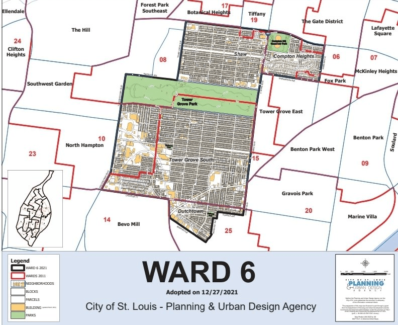 New 6th Ward Map, St. Louis City